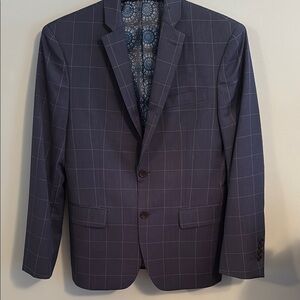 Handsome Tallia Navy Blazer with Paisley Lining